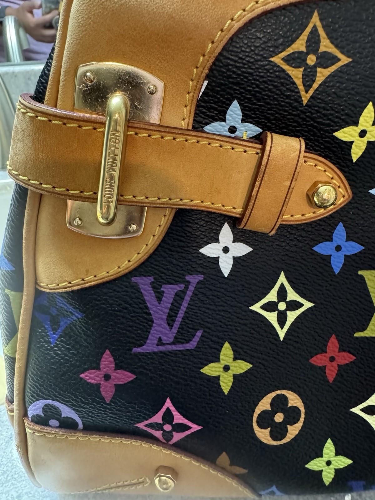 Louis Vuitton Murakami Multicolore Monogram Satchel Top Handle Zip Buckle COA