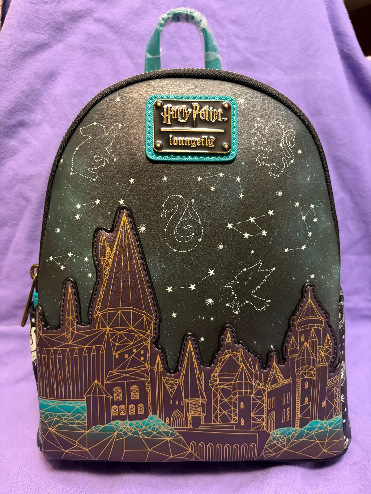 Loungefly Harry Potter Hogwarts Castle Constellations Glow-in-the-Dark Mini BP