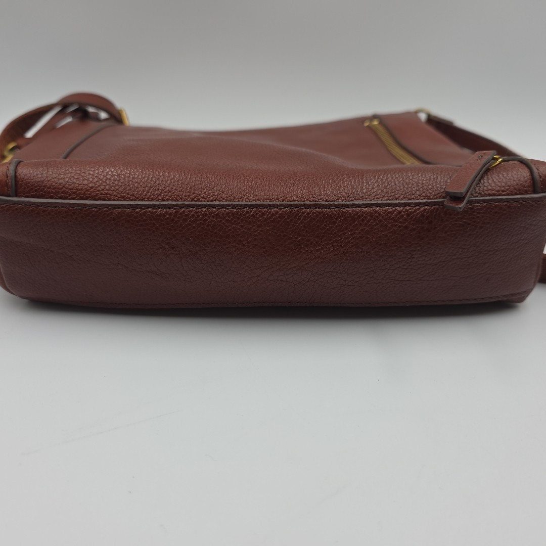 Fossil Tara Crossbody Brown Leather Handbag ZB7851 W/Key In EUC