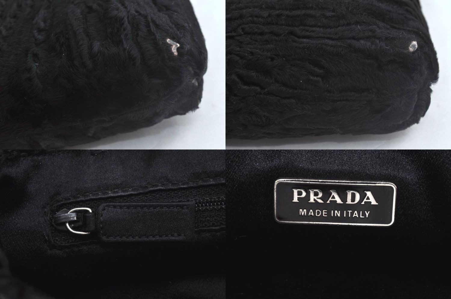 PRADA Black Harako Hand Tote Bag W24 H20 D5cm Auth