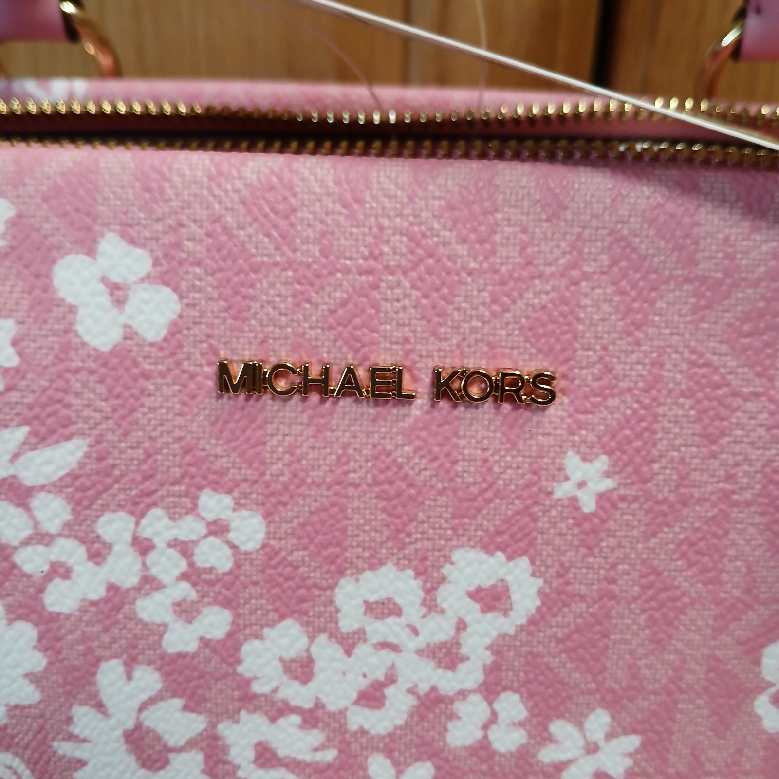 Michael Kors Marilyn Women Medium Printed Logo Crossbody Satchel Bag Carnation