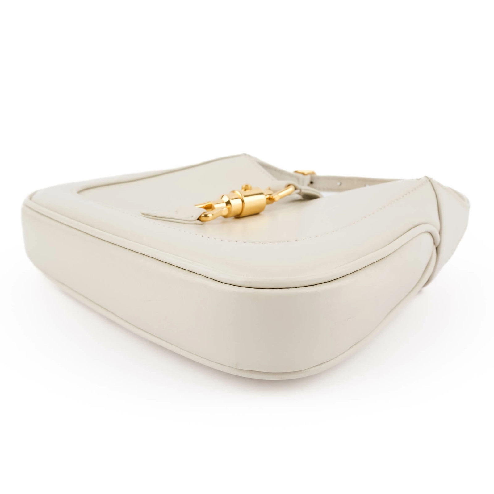 GUCCI Jackie 1961 Small Leather Shoulder Bag White W27.5cm H19cm D4cm
