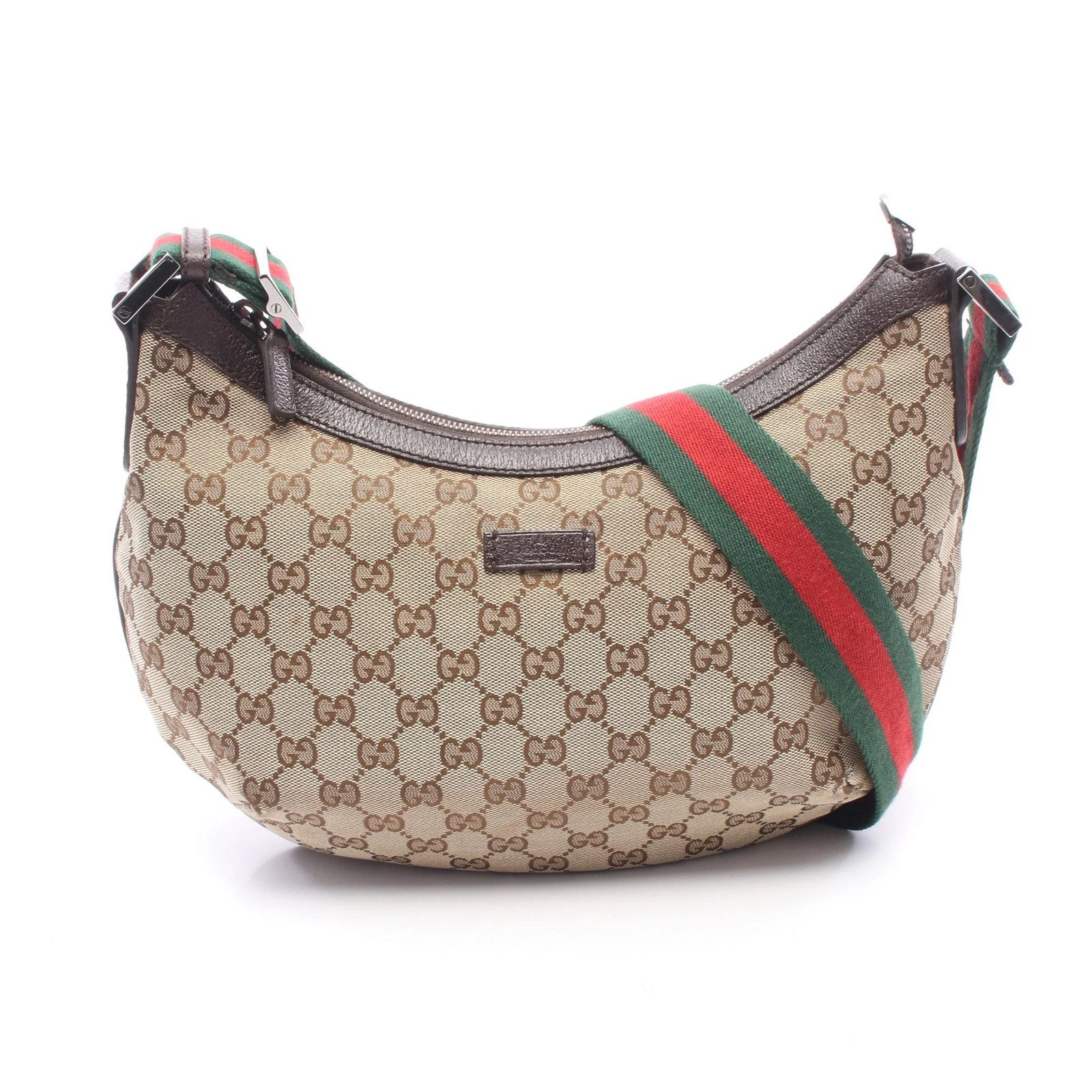 Gucci GG Shoulder Bag Brown Leather #RCB14026