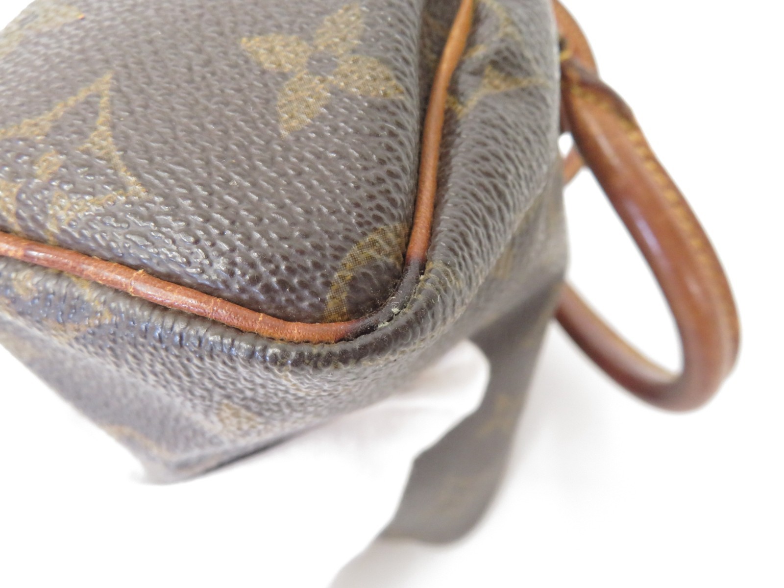 Authentic Louis Vuitton Monogram Mini Speedy Hand Bag F#53916