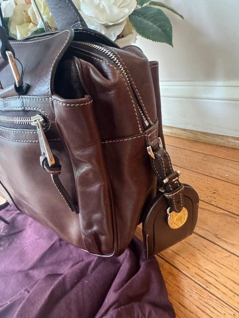 MULBERRY Mabel brown leather Shoulder Bag (PU180