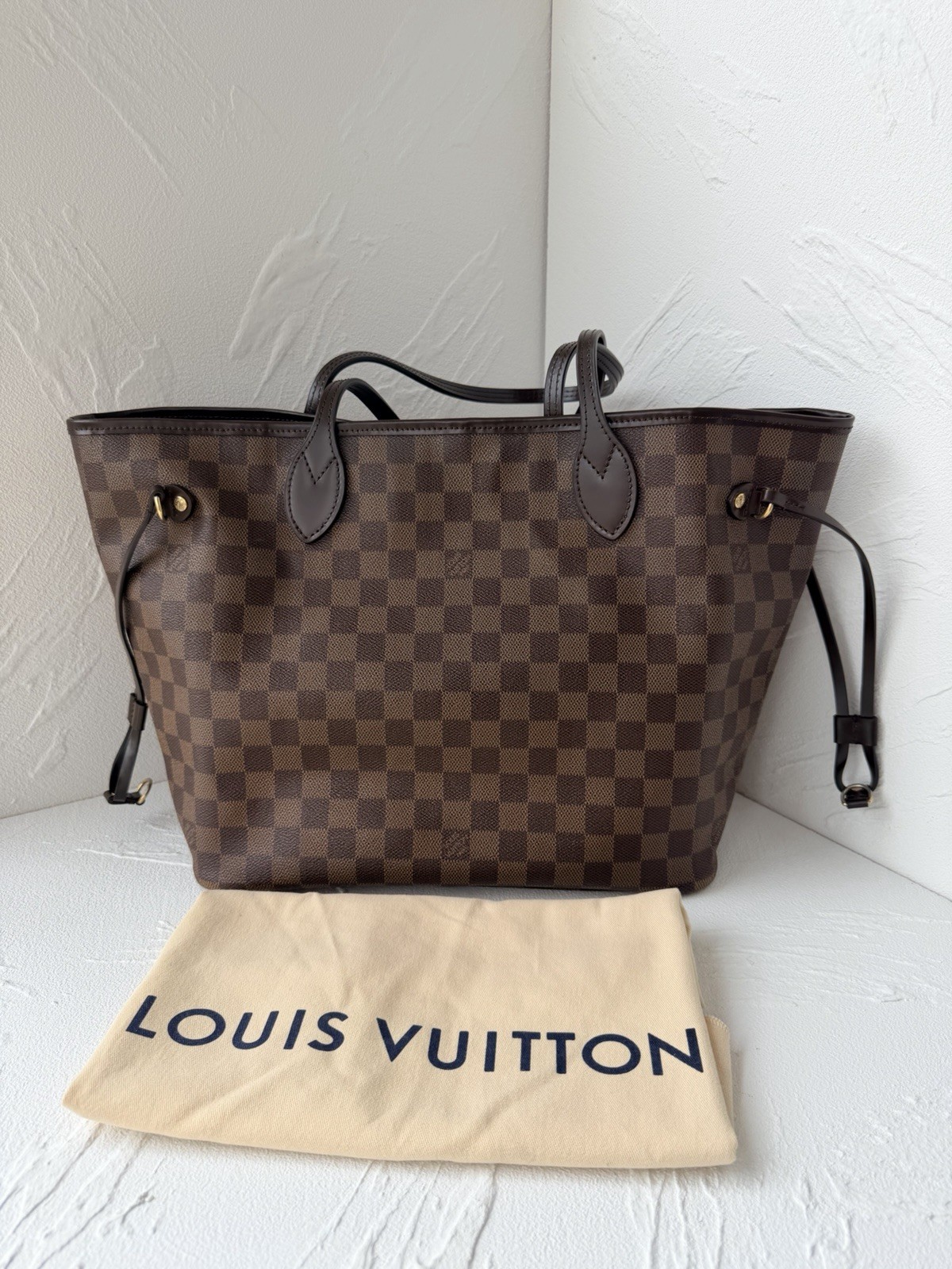 Authentic Pre-owned Louis Vuitton Neverfull MM Damier Ebene Canvas Tote Bag