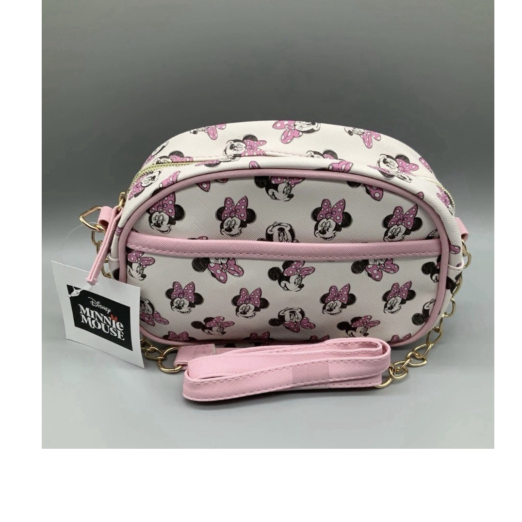 Fast Forward Disney Minnie Mouse Pink Crossbody Bag NWT Hearts Bow