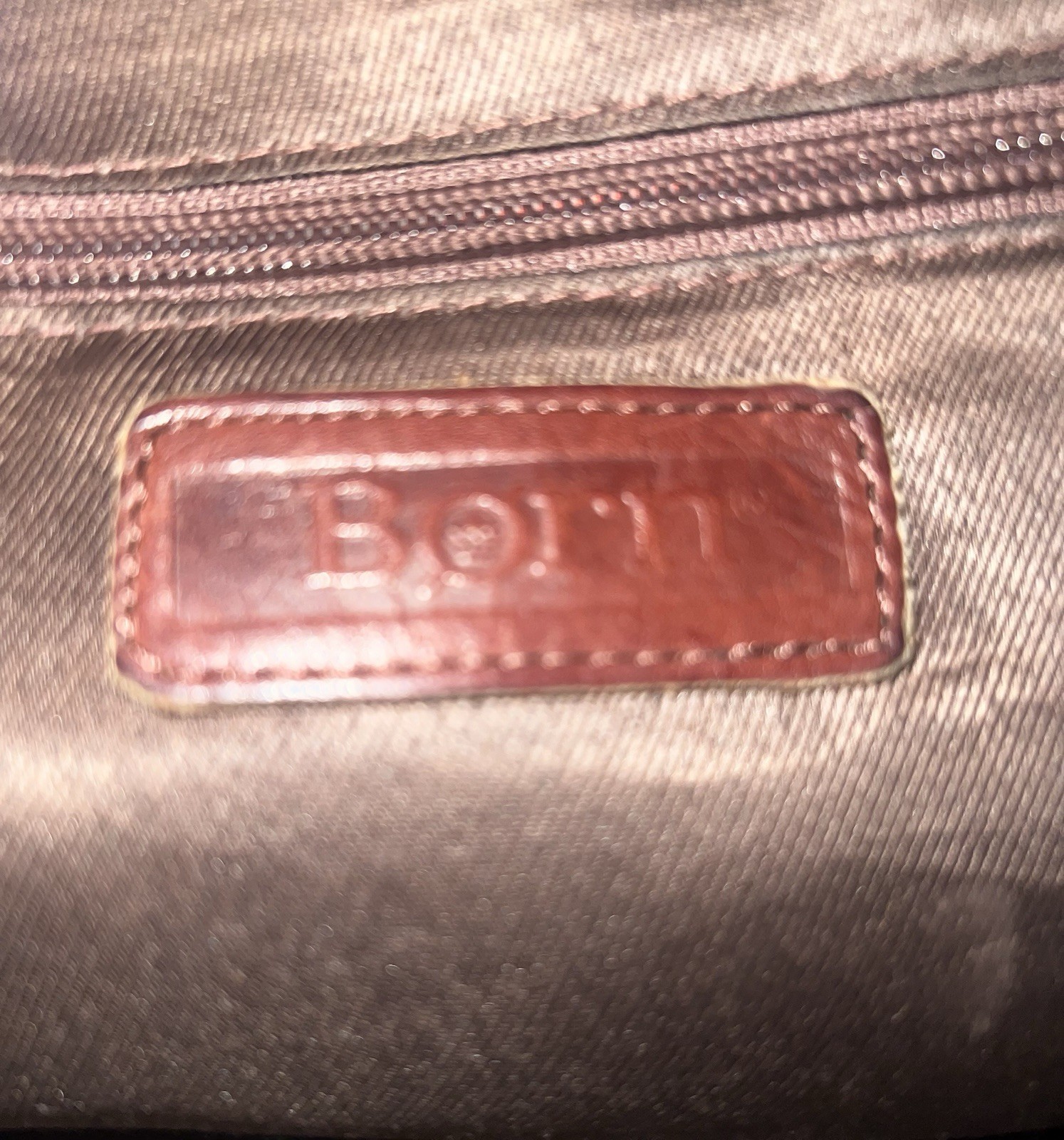 BORN Genuine Leather Backpack Bag Purse Wine Red/Brown EUC Adjustable Straps