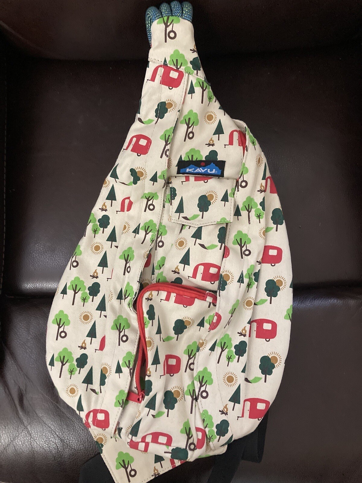 Kavu Rope Sling Bag Crossbody Polyester Multi Color Large New Without Tags