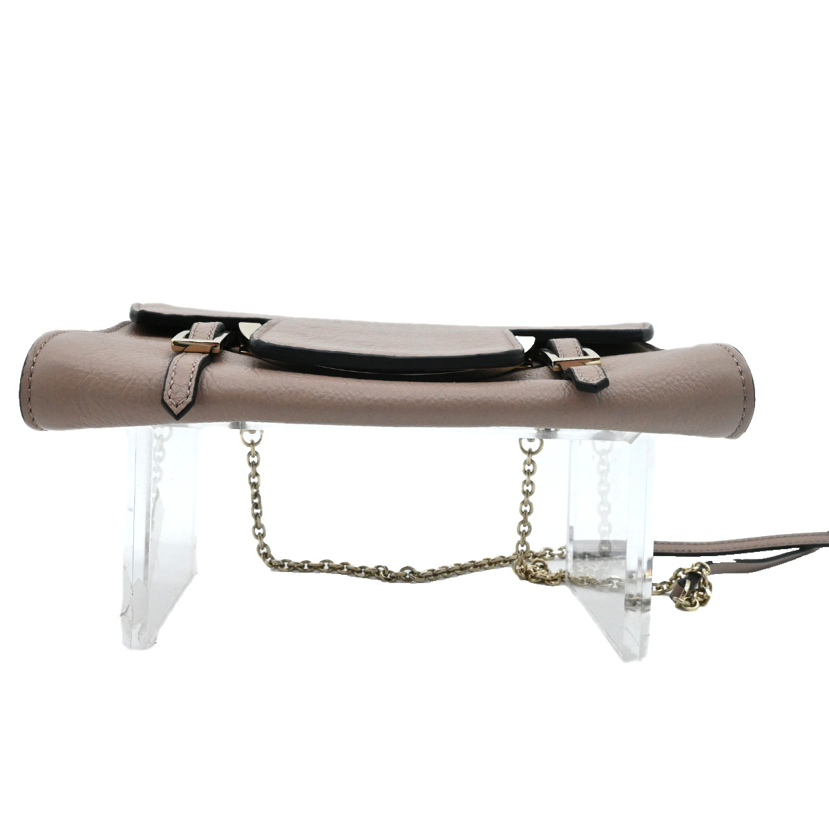Coccinelle Pink-Beige Celeste Leather Crossbody Bag