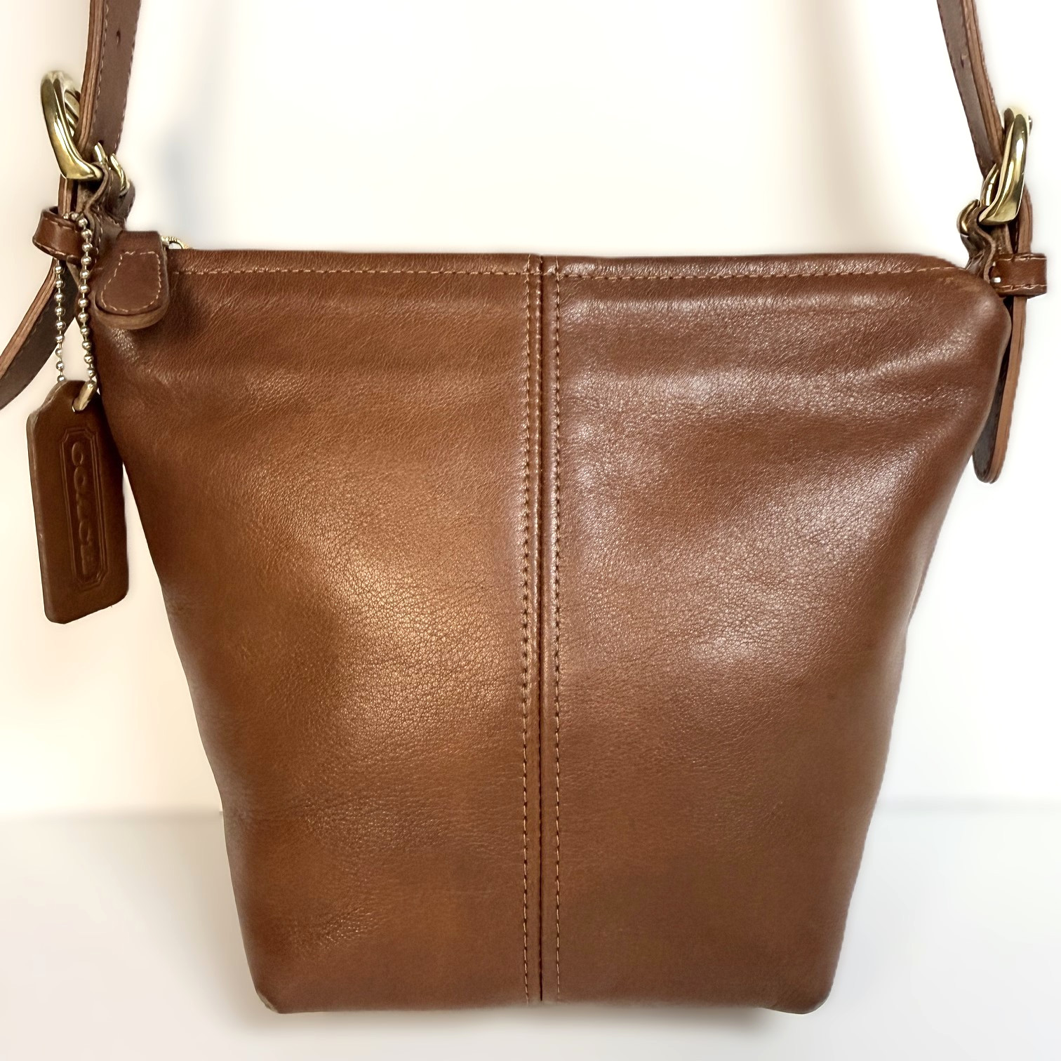 Vintage Coach MacDougal Zip 4130 British Tan Crossbody Made United States Pre-94