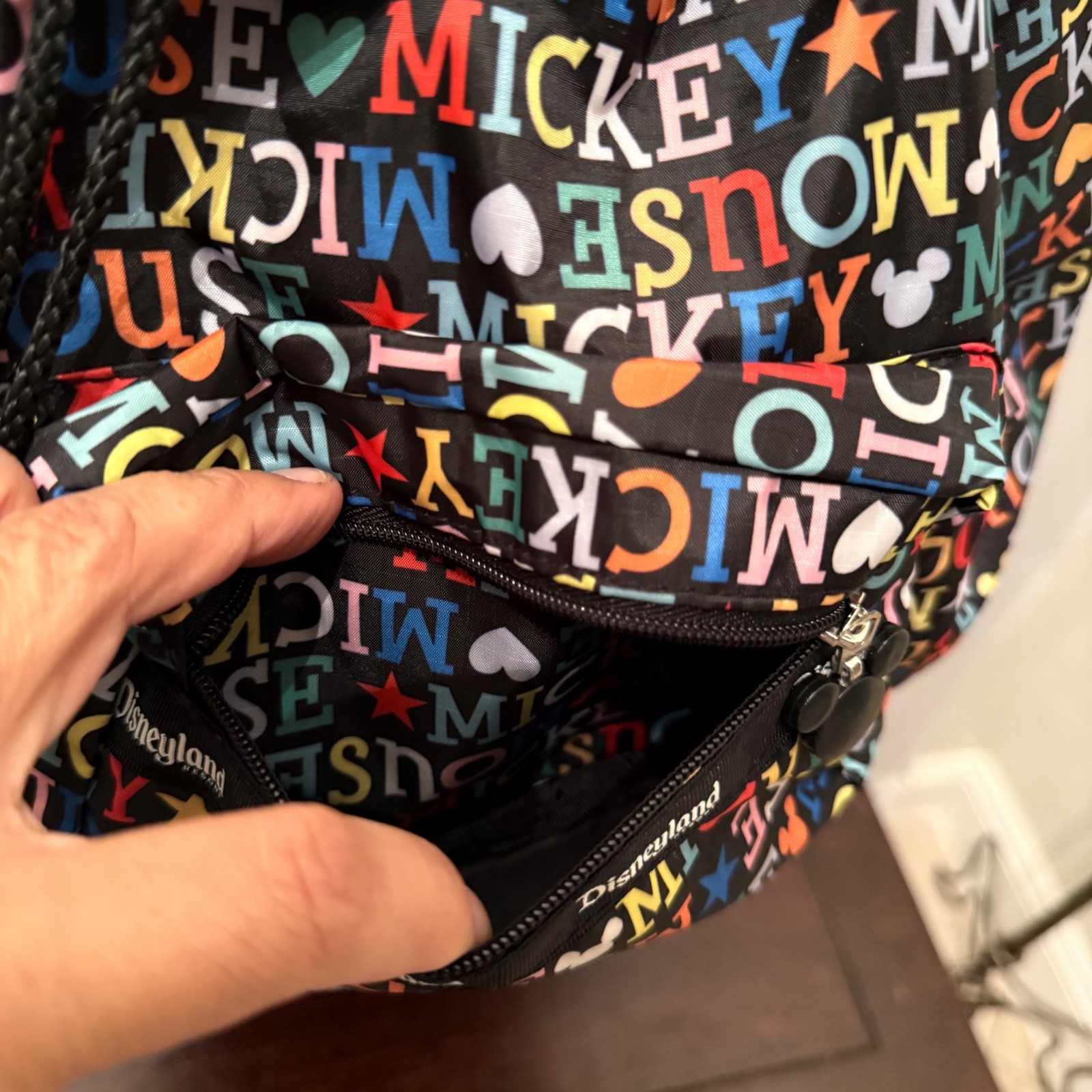 Disneyland Backpack Mickey Mouse All Over Print Multi-Color