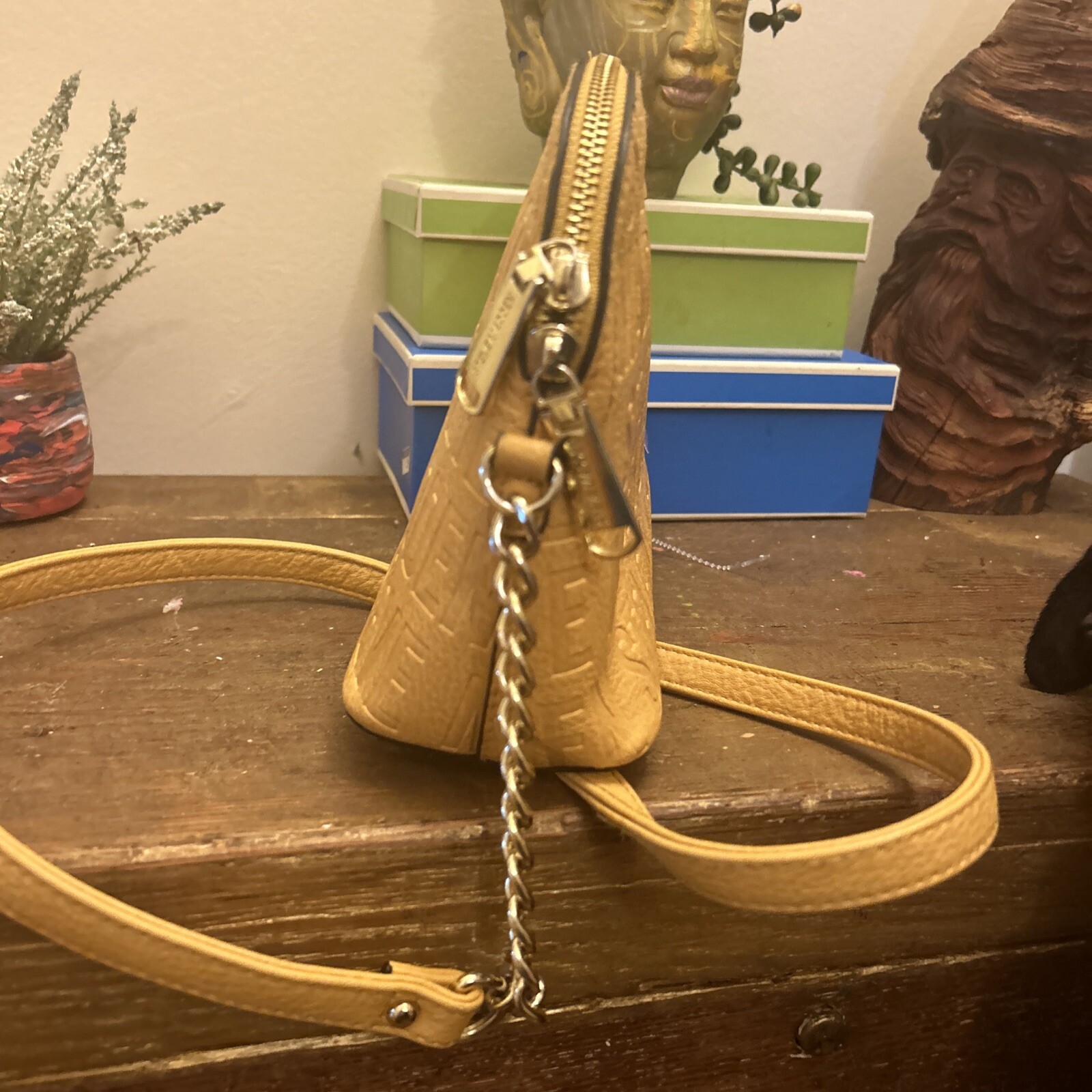 NWOT Maggie Steve Madden Patterned Purse BMaggie In Mustard Yellow