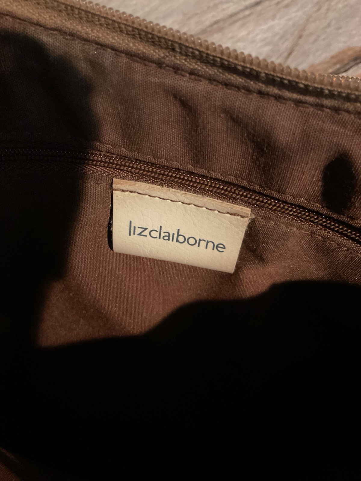 Liz Claiborne Mock Crock Pattern polyvinyl Crossbody Purse