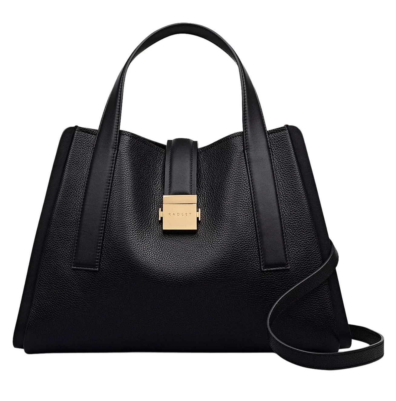 $348. Radley London Sloane Medium Leather Crossbody Handbag Black Gold