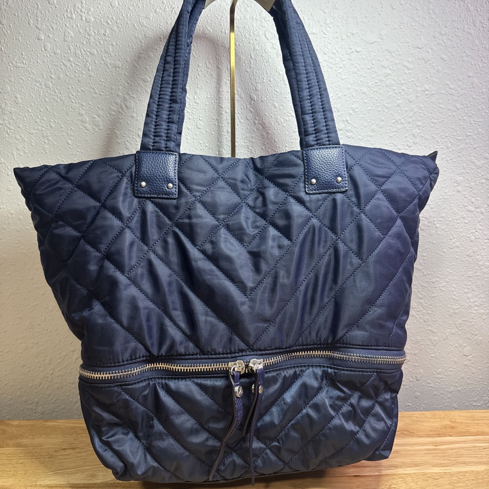 Sam Edelman Arianna Quilted Magnificent Tote Navy