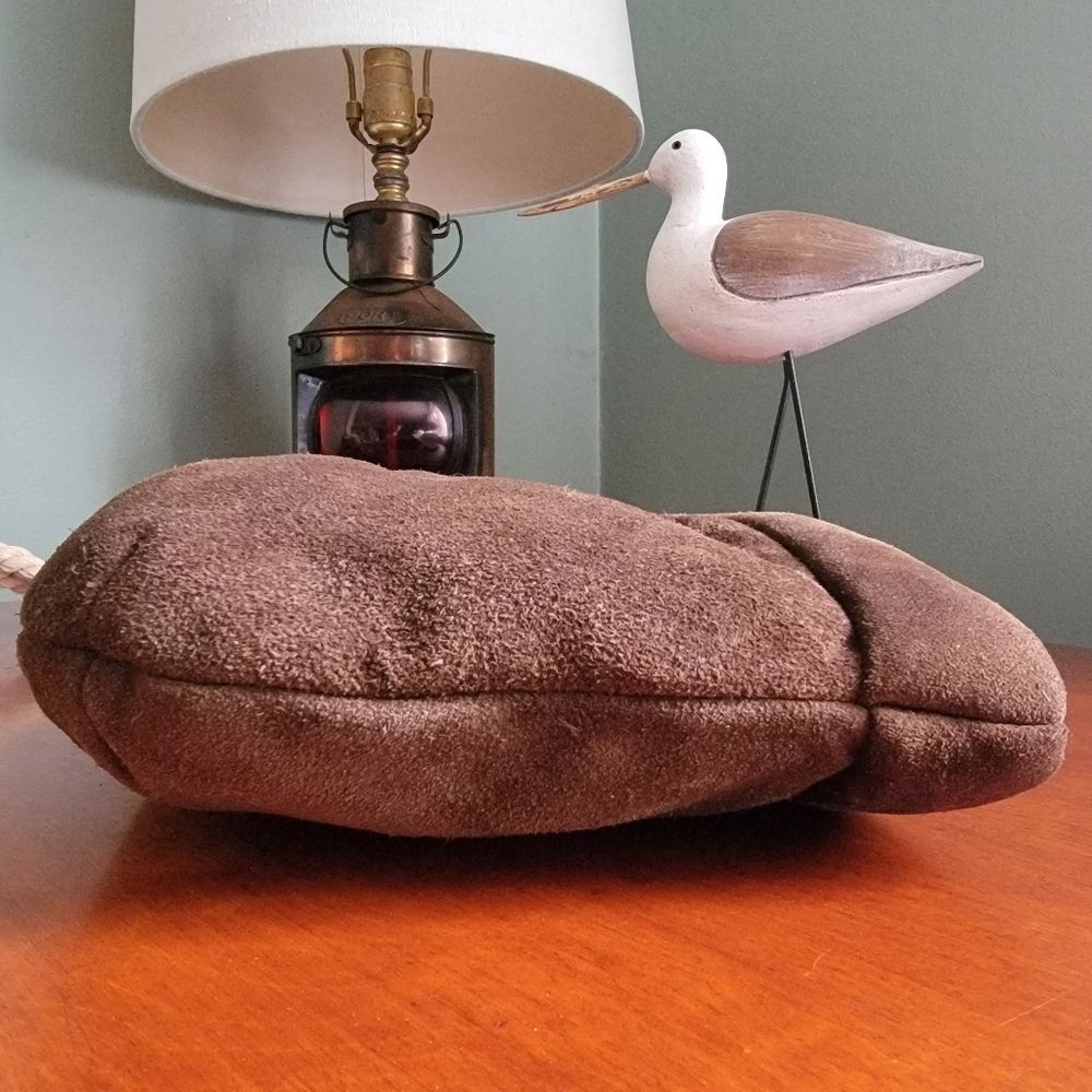 Vintage Ruth Saltz Brown Suede Pouch Clutch Purse Made in USA