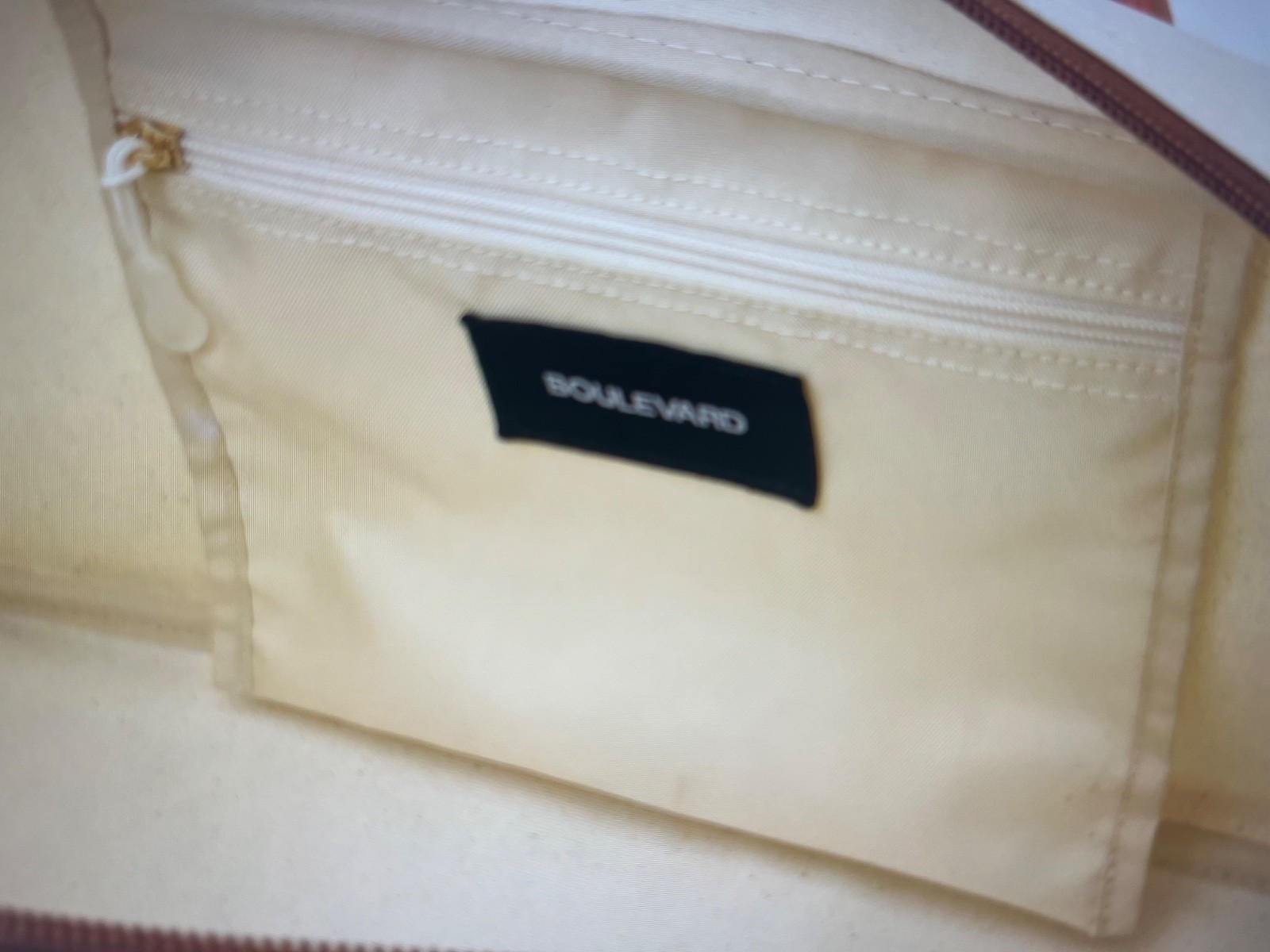 Boulevard Margo Coated Canvas Natural Mahjong Bag Travel Case New with Tags