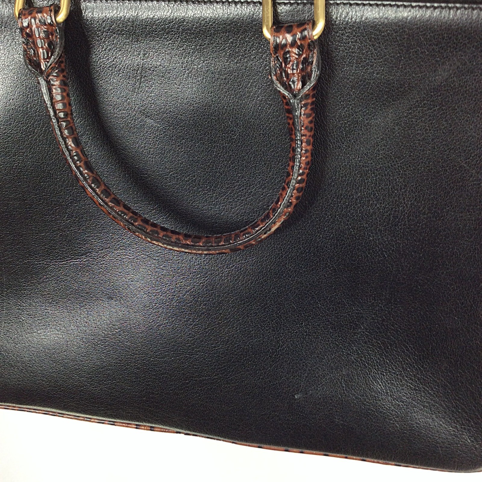 BRAHMIN Laptop Case Business Tote Briefcase Work Bag Travel Mixed Leather