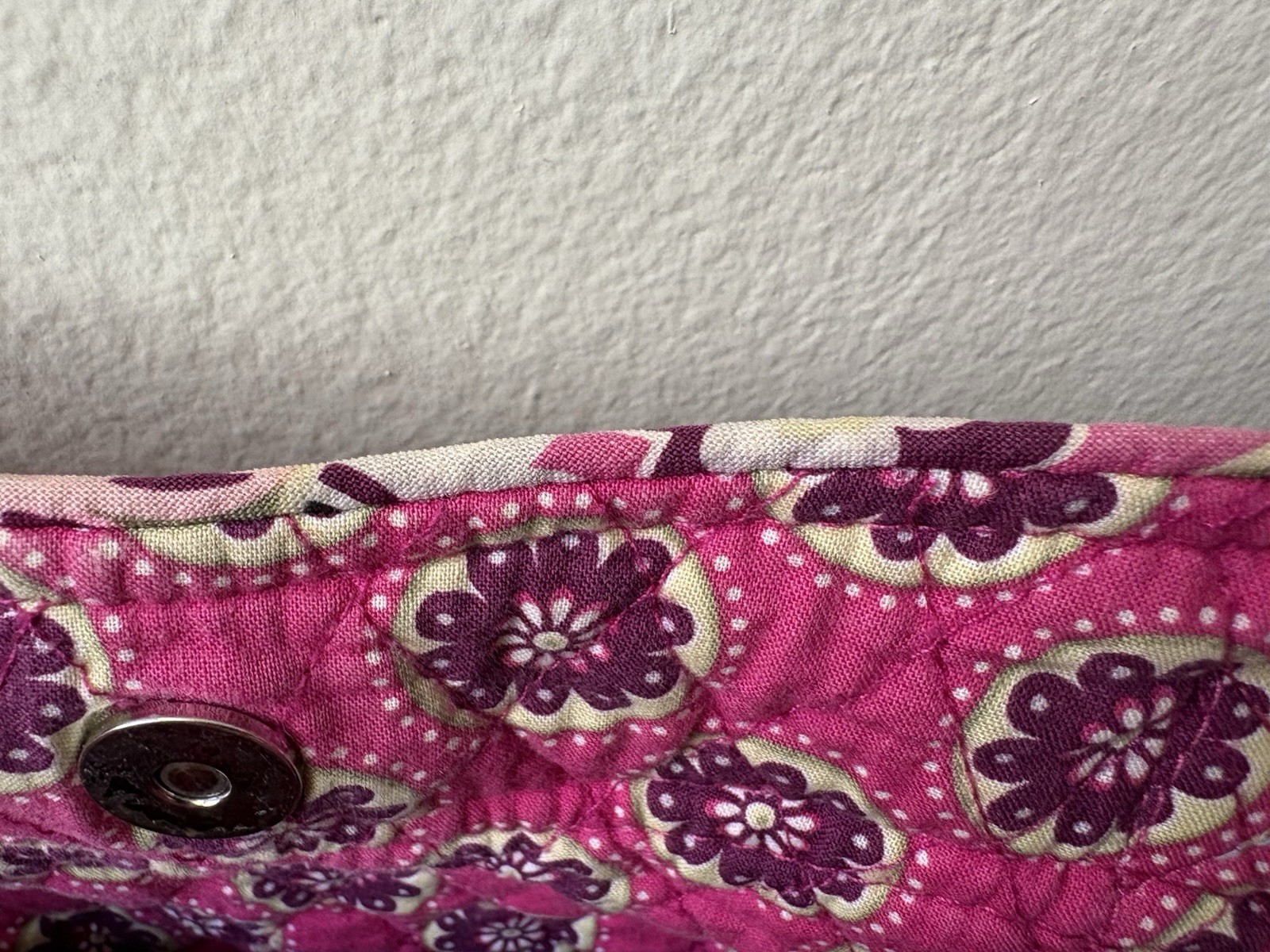 Vera Bradley Very Berry Paisley Shoulder Tote Bag Rolled Handles Snap Closure