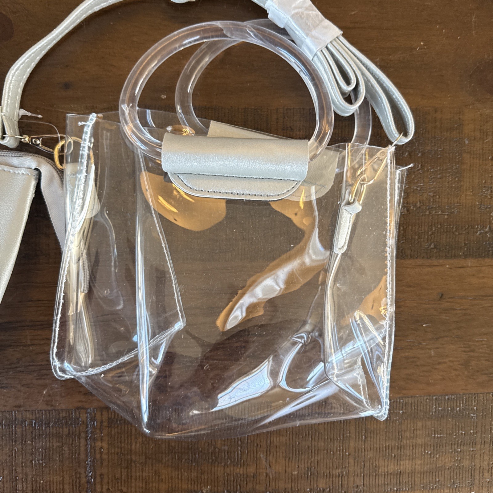 “Emily in Paris”~ I Will Visit PARIS Clear PVC and Gray Crossbody