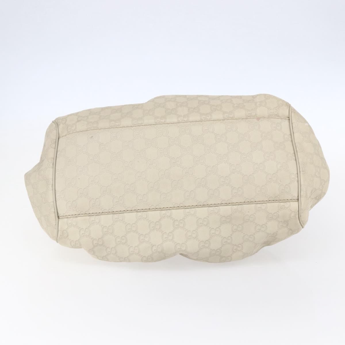 GUCCI GG Canvas Guccissima Sukey Hand Bag 2way Ivory Gold 223974 Auth 154642