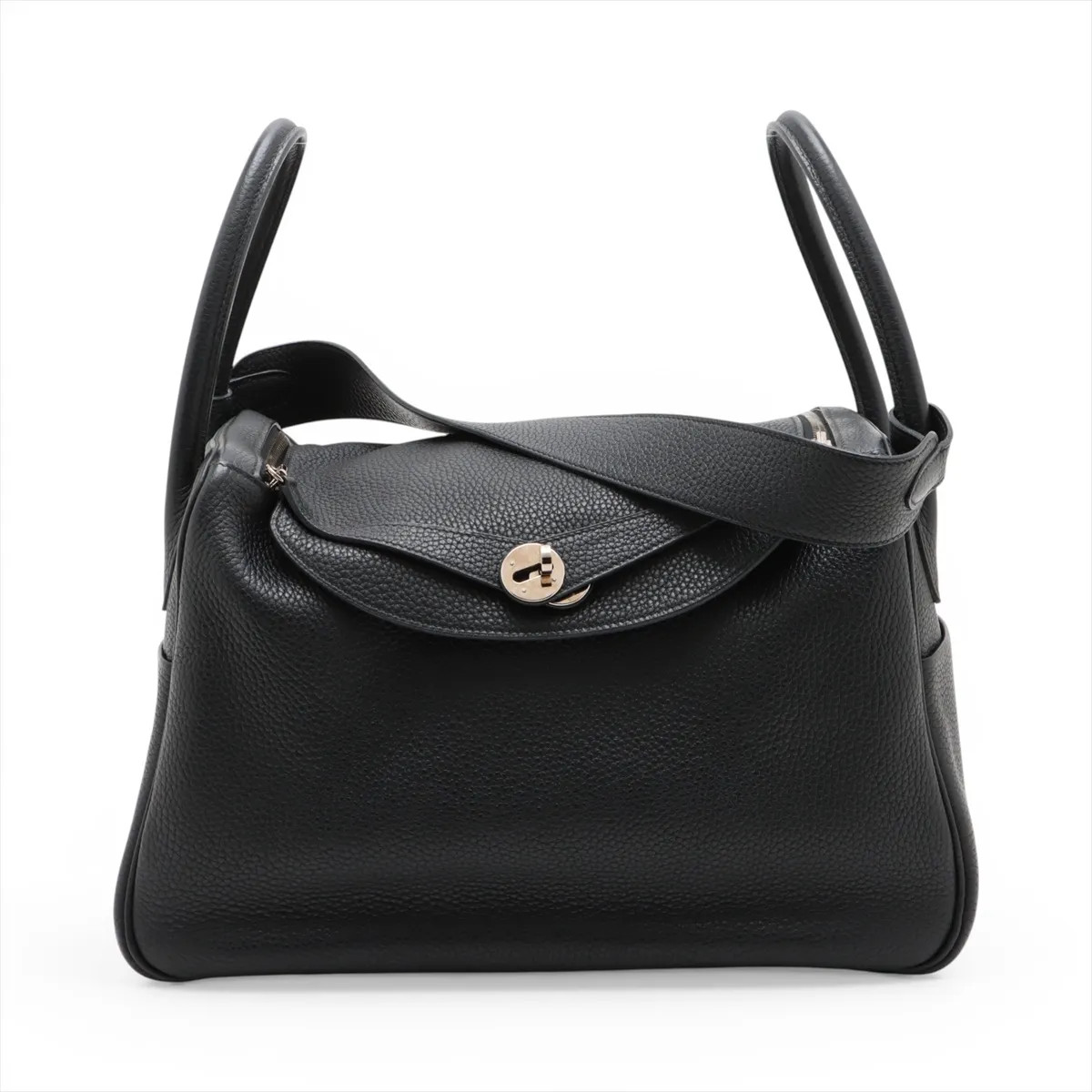 Hermès Lindy 34 Taurillon Clemence Black Silver Metal Fittings D: 2019