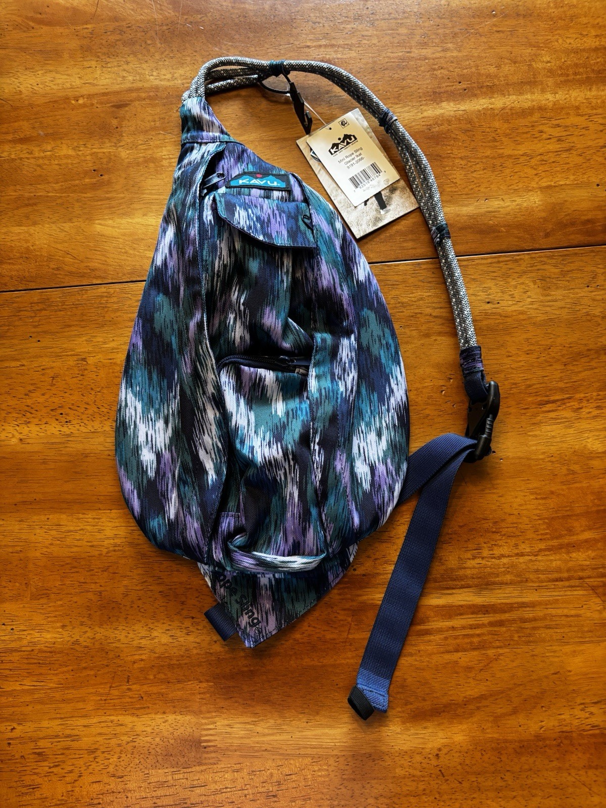 KAVU Mini Rope Sling Glacier Ikat NWT Crossbody Backpack Retired Print