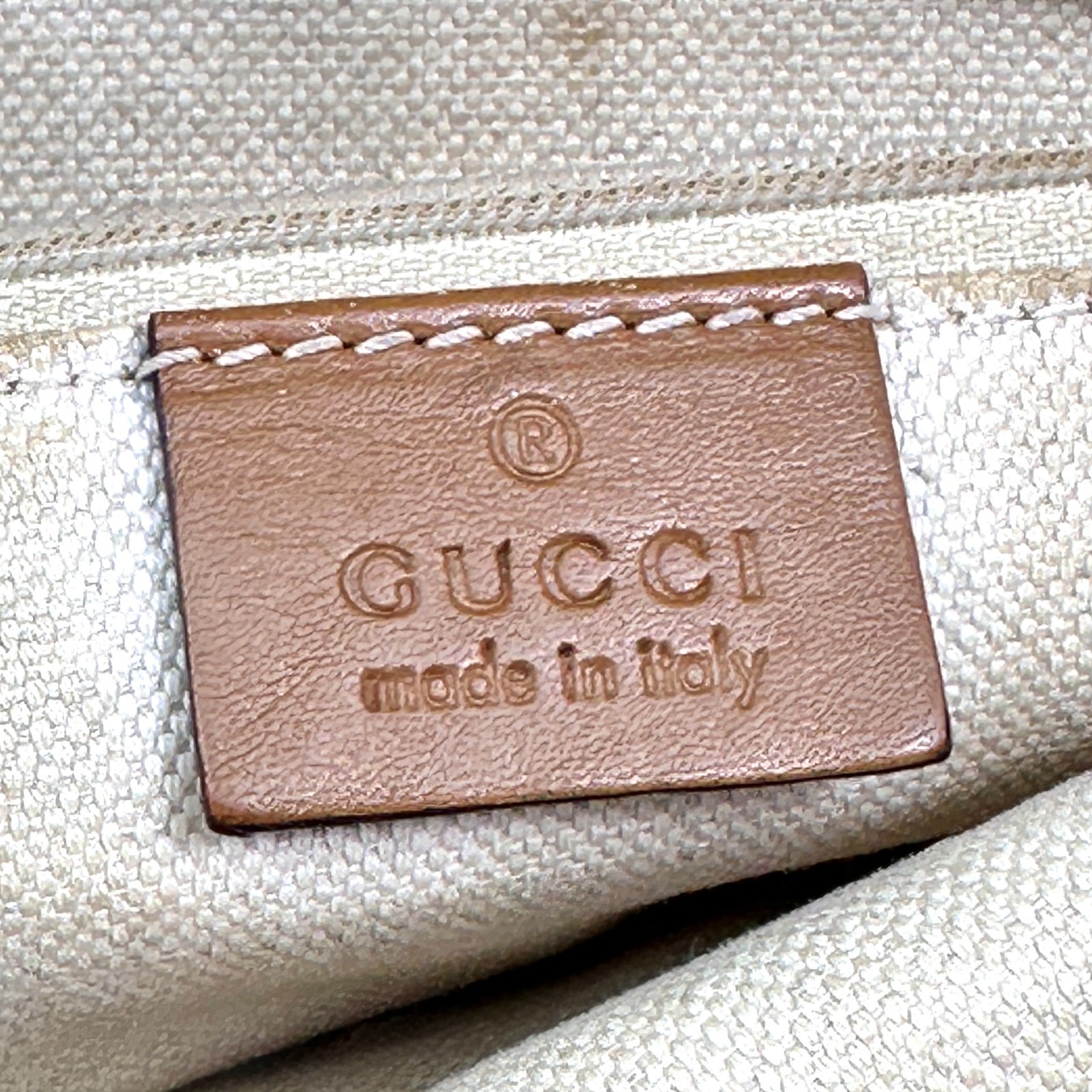 Gucci Diamante Sukey Canvas Leather Tote Bag Hand Bag Beige Brown 211944 Auth