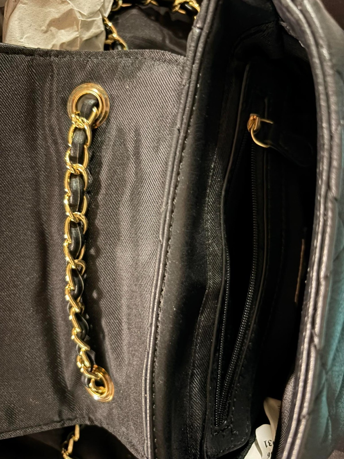 Express Quilted Crossbody Bag Chain Strap Flap Over Evening Purse