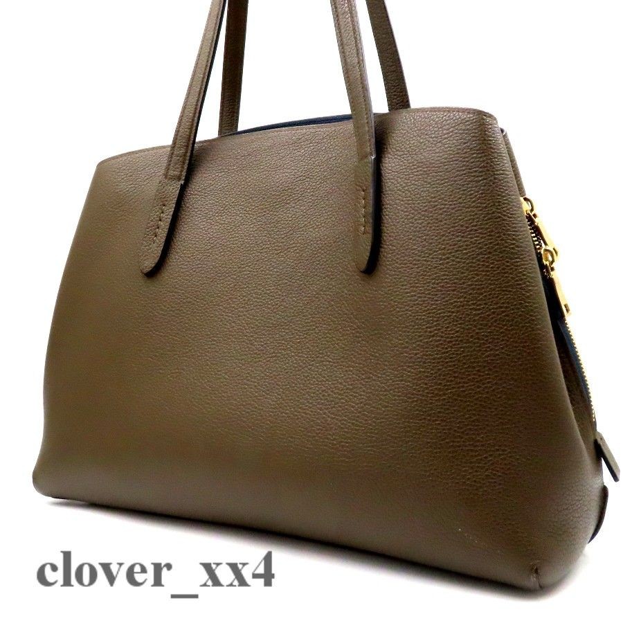 Excellent condition A4 size COACH Tote Bag Leather Brown Large Capacity A4 File