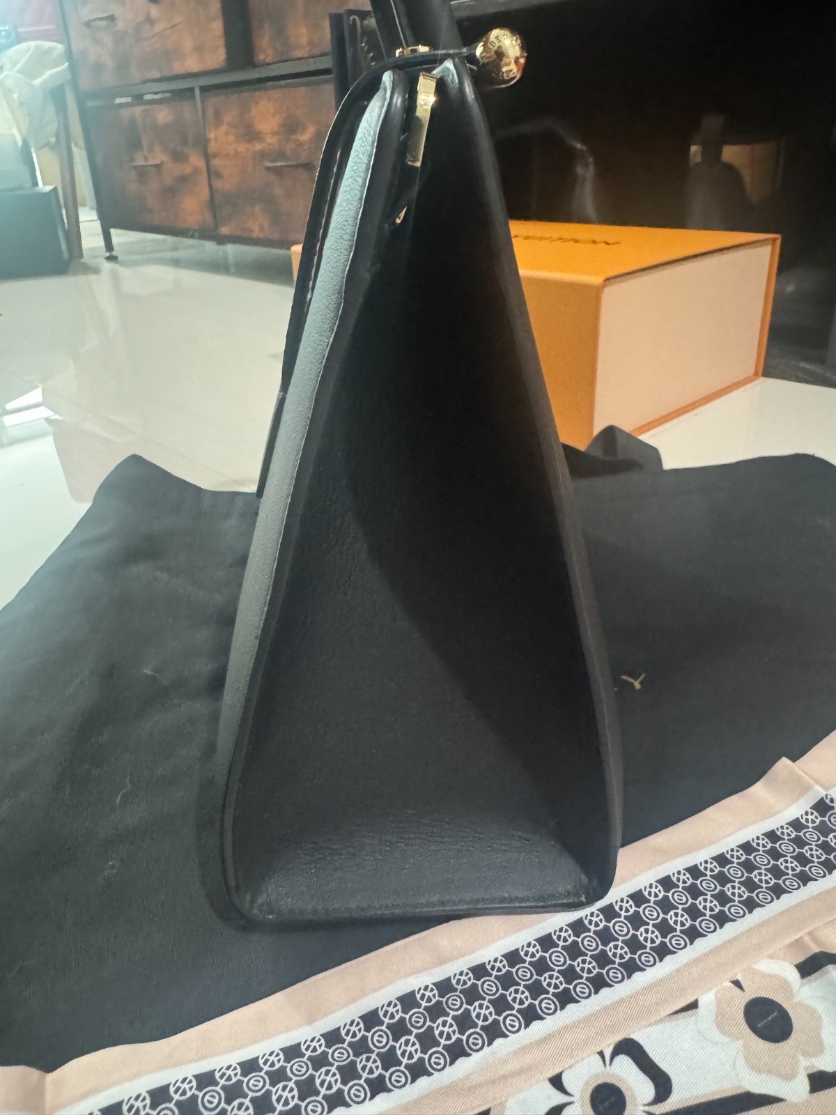 Strathberry Leather Black Midi Handbag – Excellent Condition