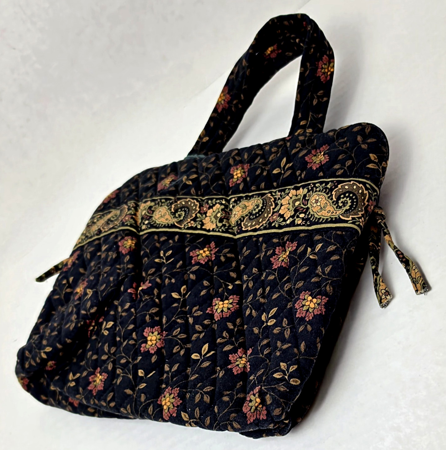 Vera Bradley Essential Travel Organizer in Cotton Black Walnut 1999