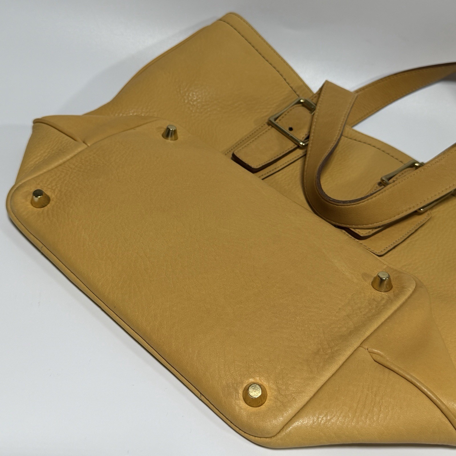 Coach 9600 Hamilton Millbrook Yellow Leather Shoulder Tote Costa Rica 14″ Y2K