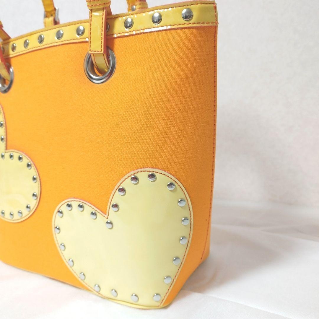 Samantha Thavasa x Nicky Hilton Limited Heart Tote Bag Yellow Studded rare