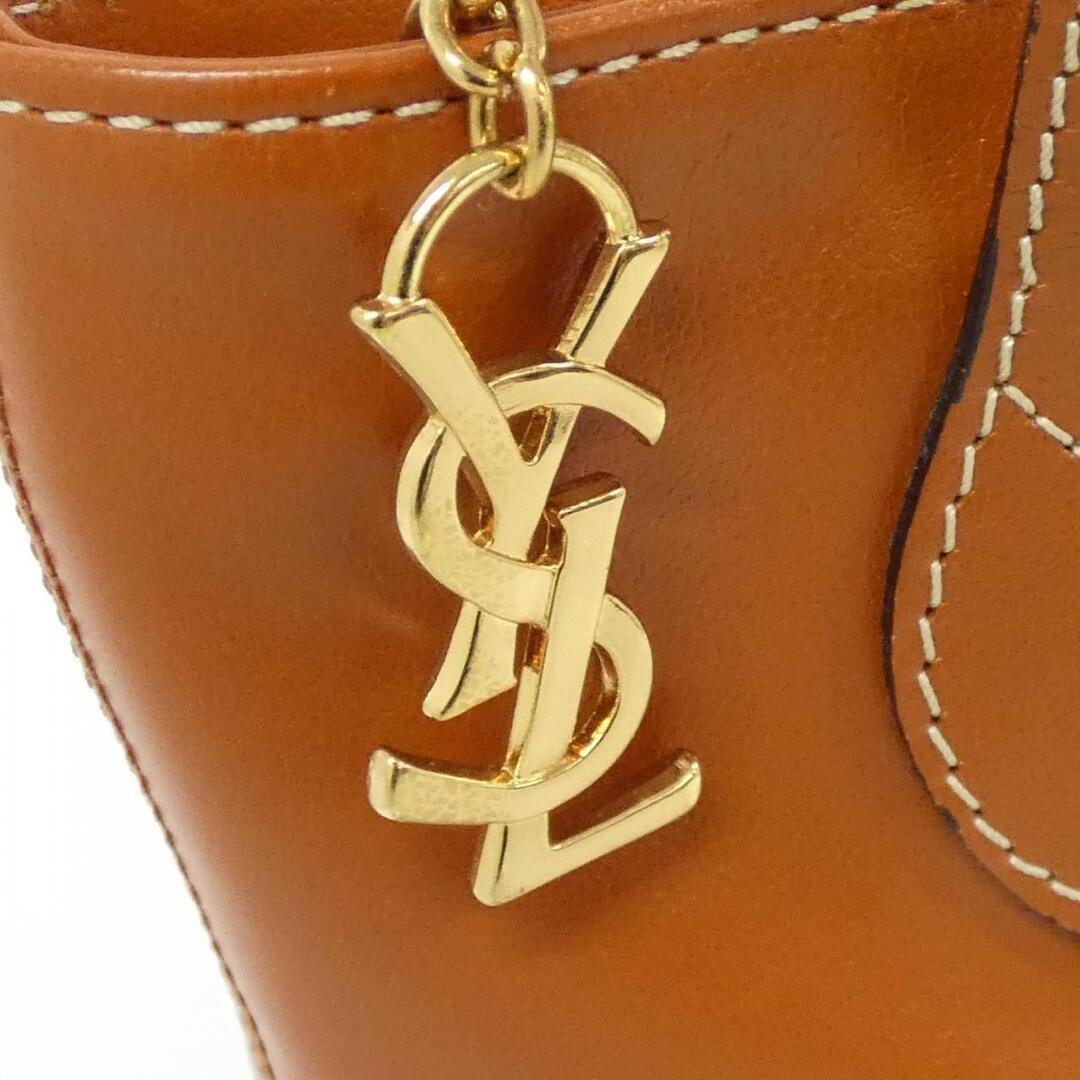 Yves Saint Laurent Shoulder bag Leather Brown Size: W:10.6 × H: 8.7 in. Vintage