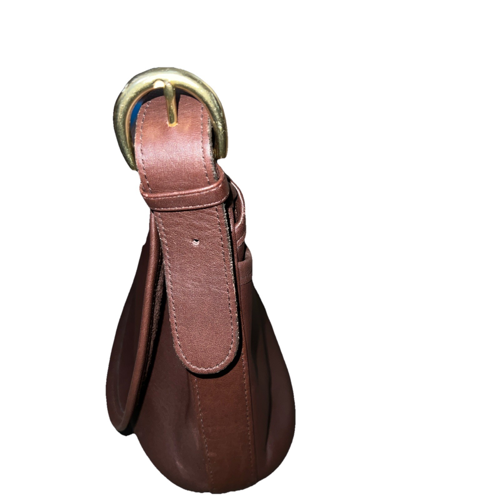 Vintage Coach 4150 Brown Leather Fletcher Flap Shoulder Bag Purse Women’s