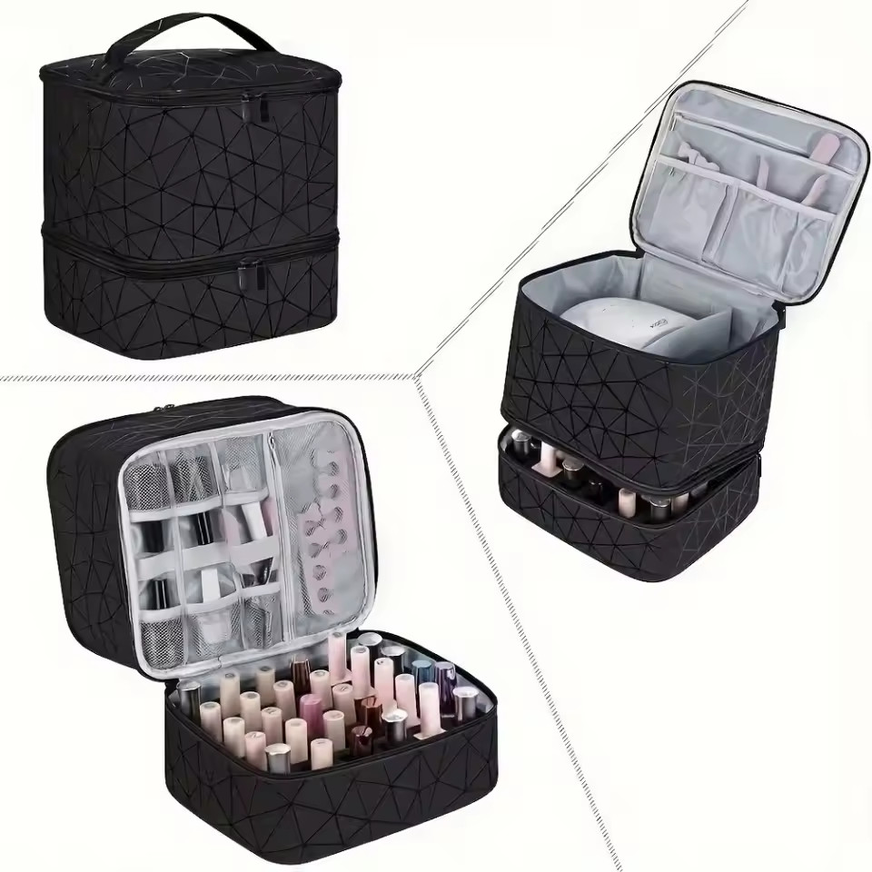 Double-Layer Storage Bag – Nail Polish & Essential Oil Travel