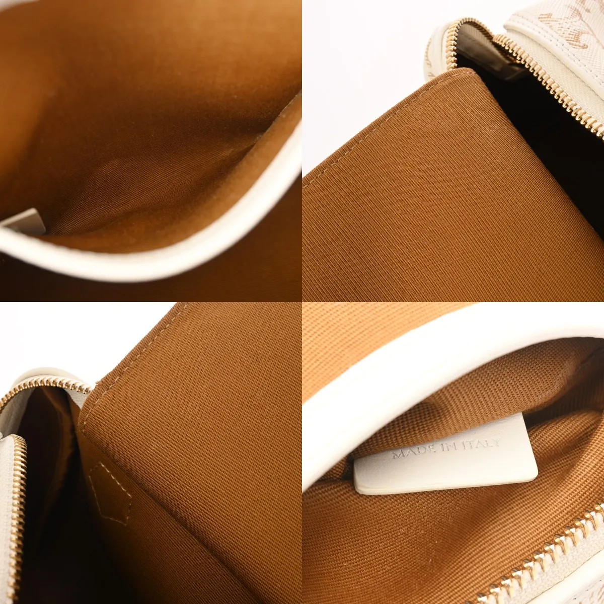 Celine 197582 Handbag Canvas / Calfskin White #WB2357