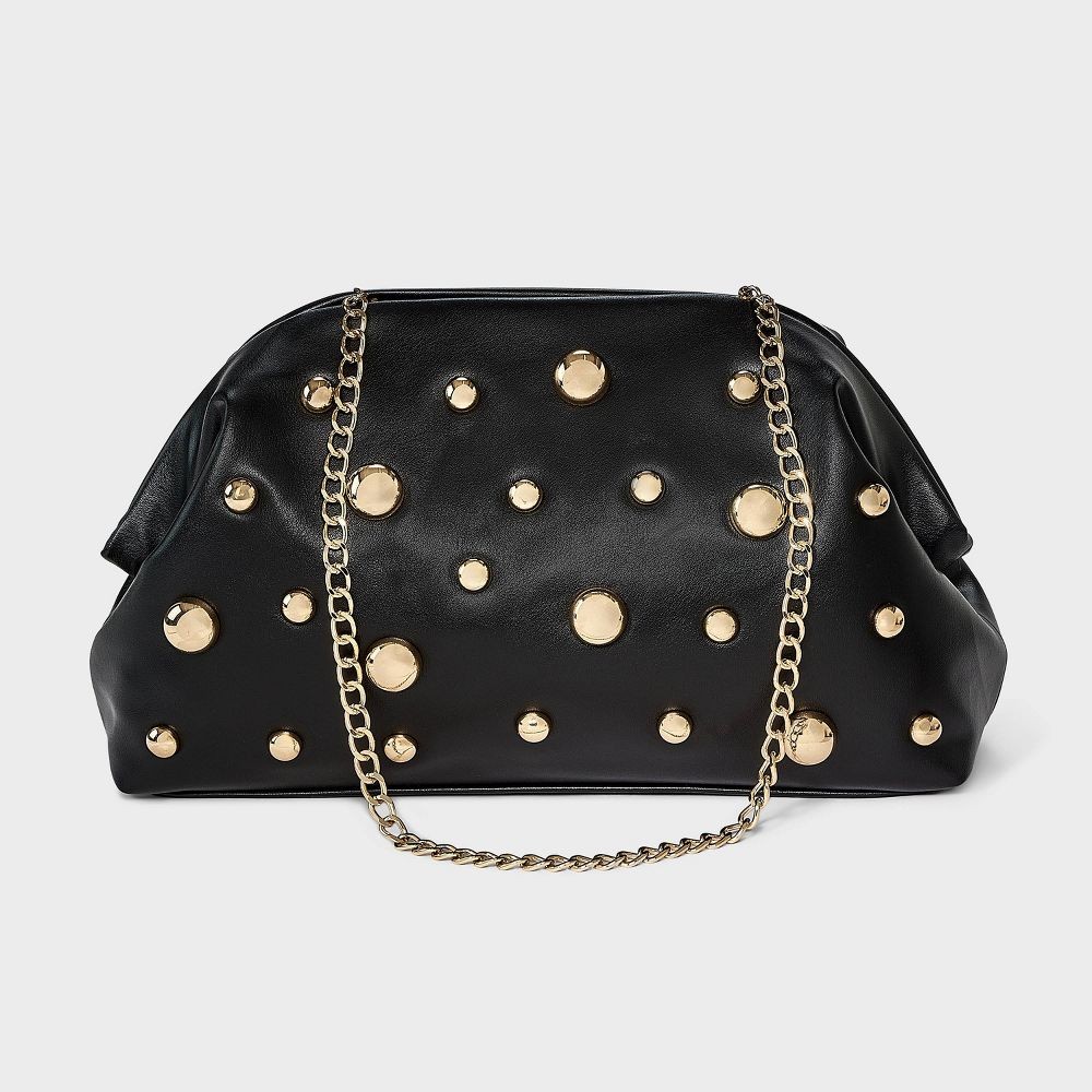 Studded Oversized Clutch – A New Day Black