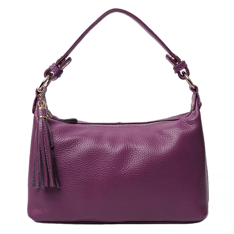 Top Cowhide Leather Women’s Handbags Soft Genuine Leather Sling Shoulder Bags