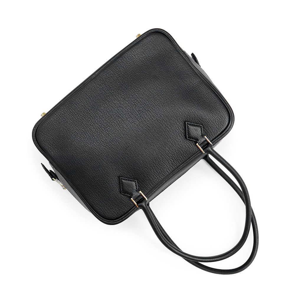 HERMES Plume Mini 20 Mysore goatskin, Noir Black Handbag
