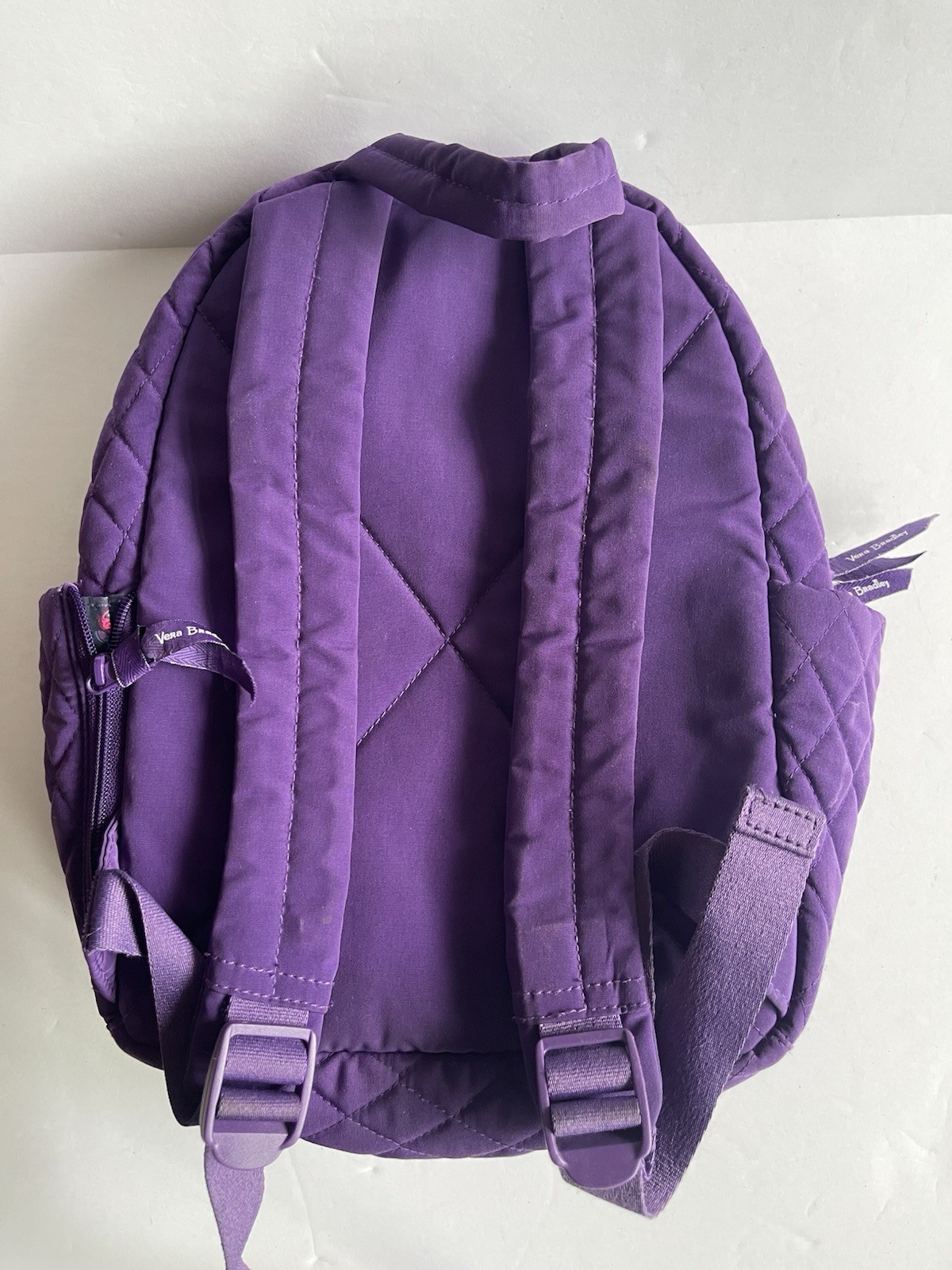 Vera Bradley Elderberry Quilted Microfiber Fabric Small Backpack