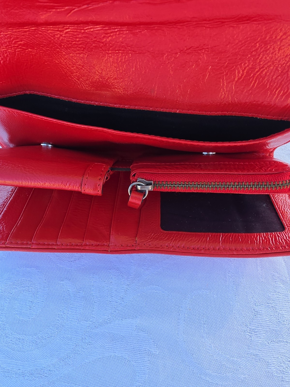 Juicy Couture Clutch Vintage Orange Leather Silver Stud Boho 90’s Y2K Grunge