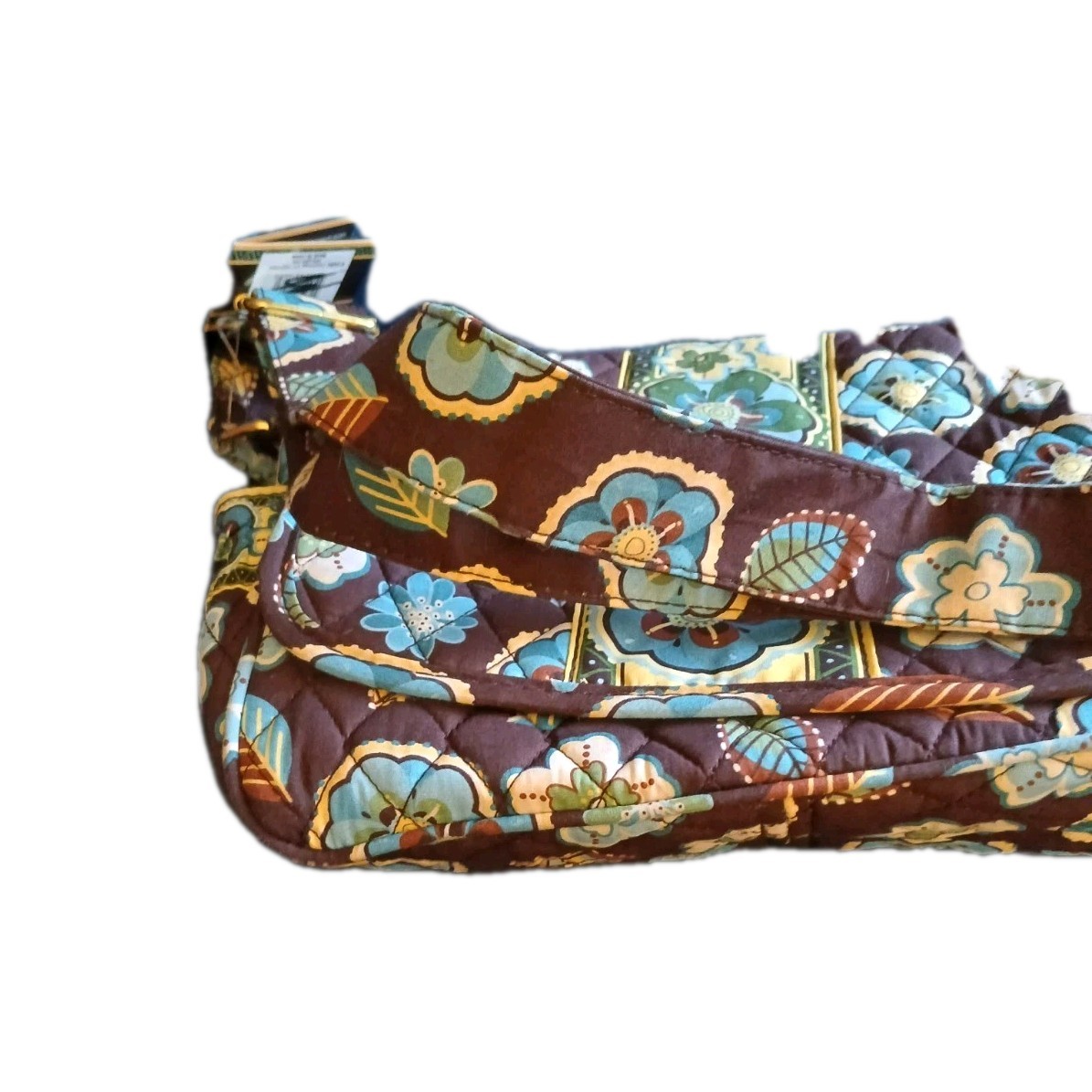 NWT-Maggi B Quilted 10″ Flowered Messenger Style Cross-body Bag