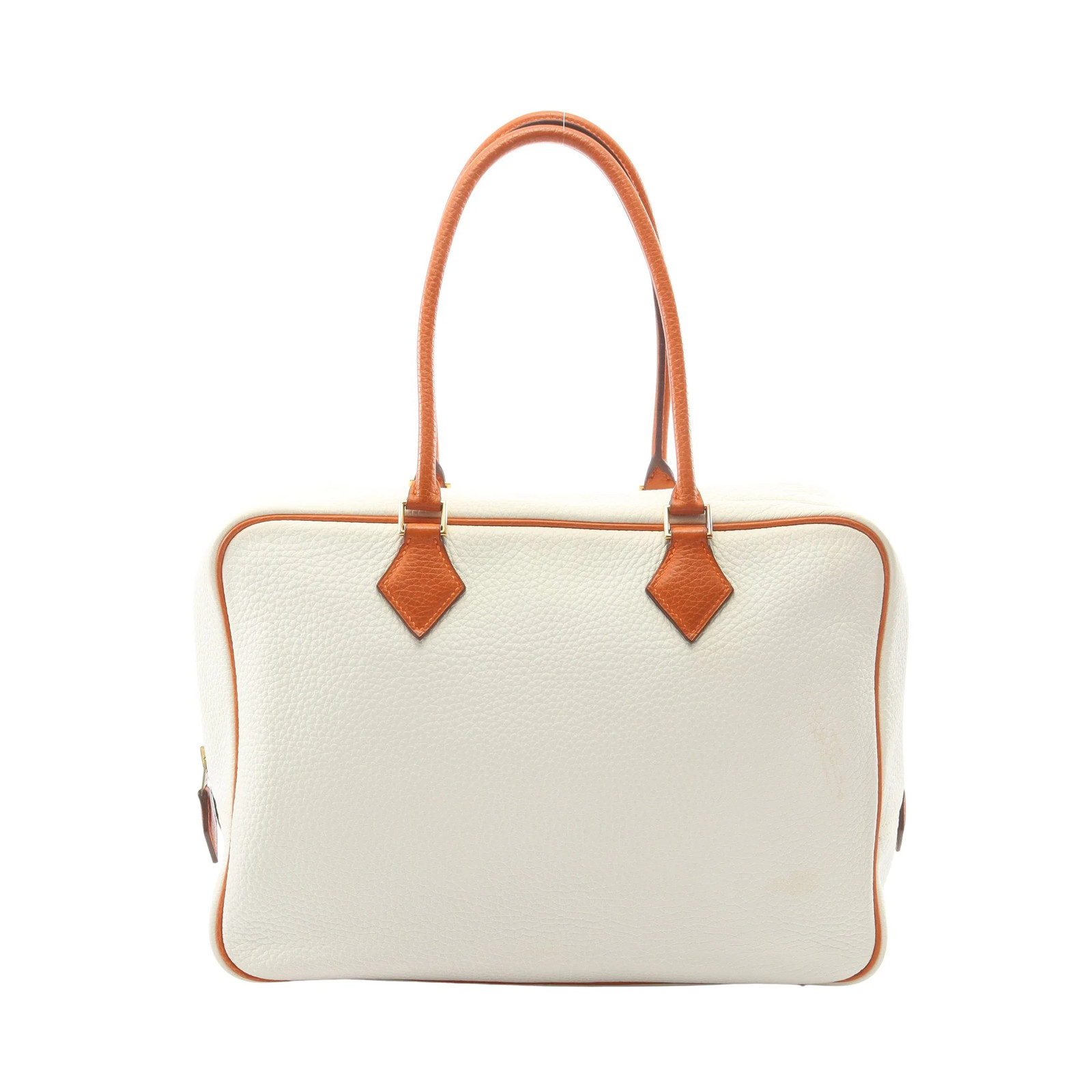 Hermes Plume Handbag White Square I #RCB12880