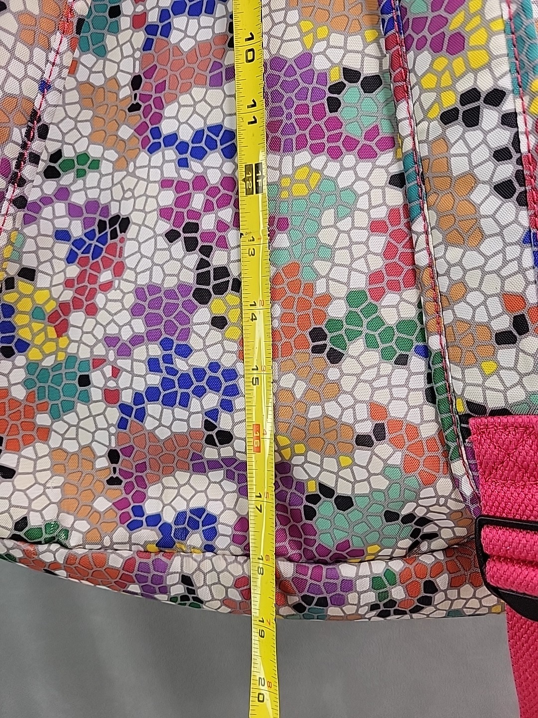 Kipling Seoul Large Laptop Backpack In Colorful Mosaic Print Muli Pockets Padded