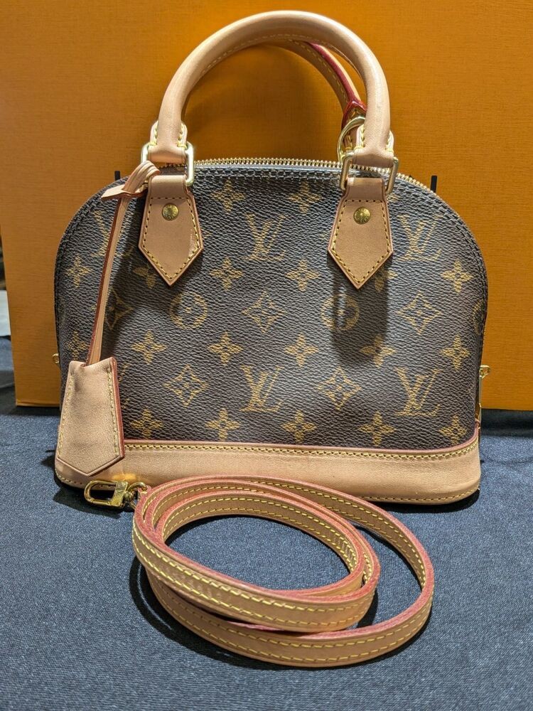 Louis Vuitton Alma BB Monogram Canvas Handbag with Shoulder Strap*