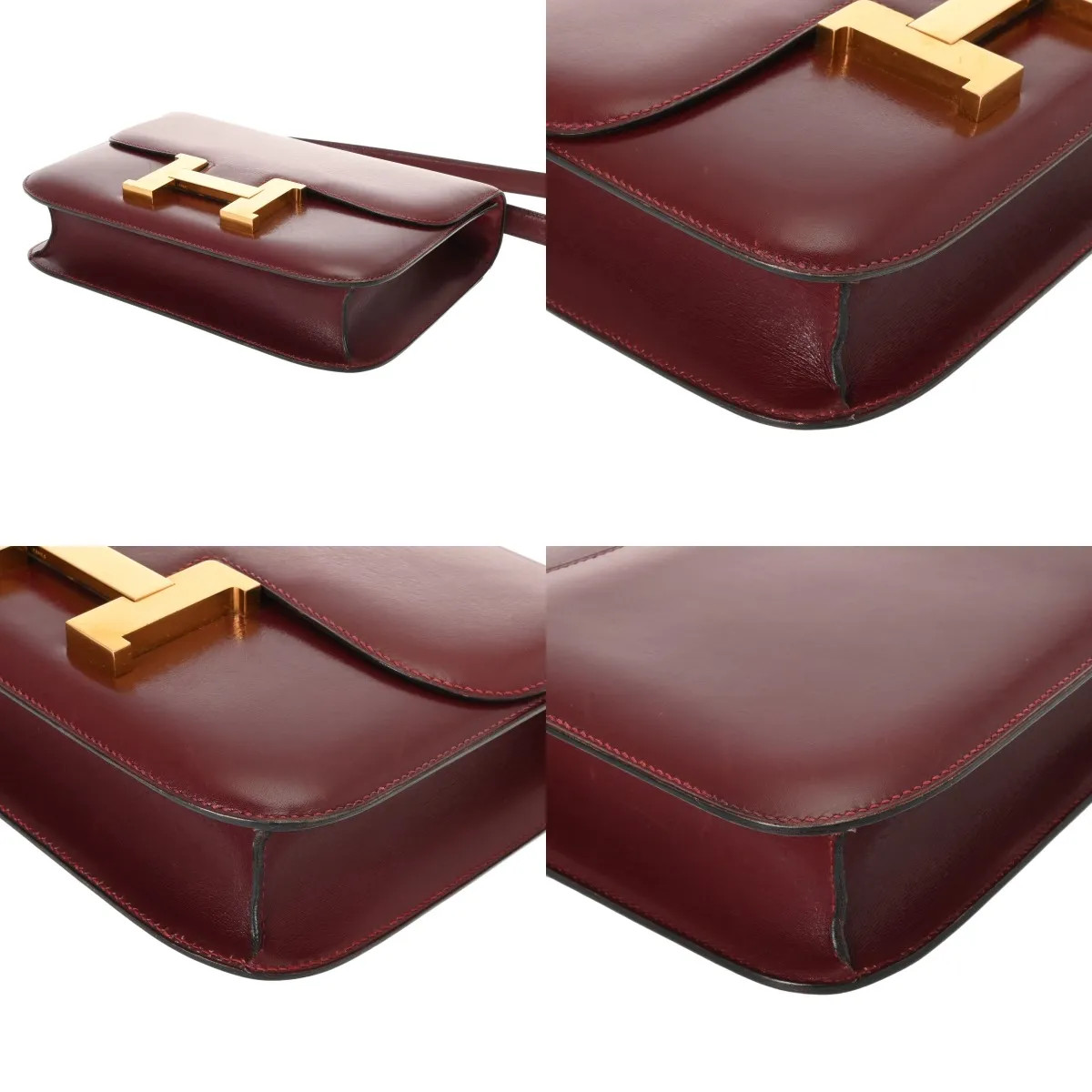 Hermes Constance 23 Shoulder Bag Box Calf Gold #WB645