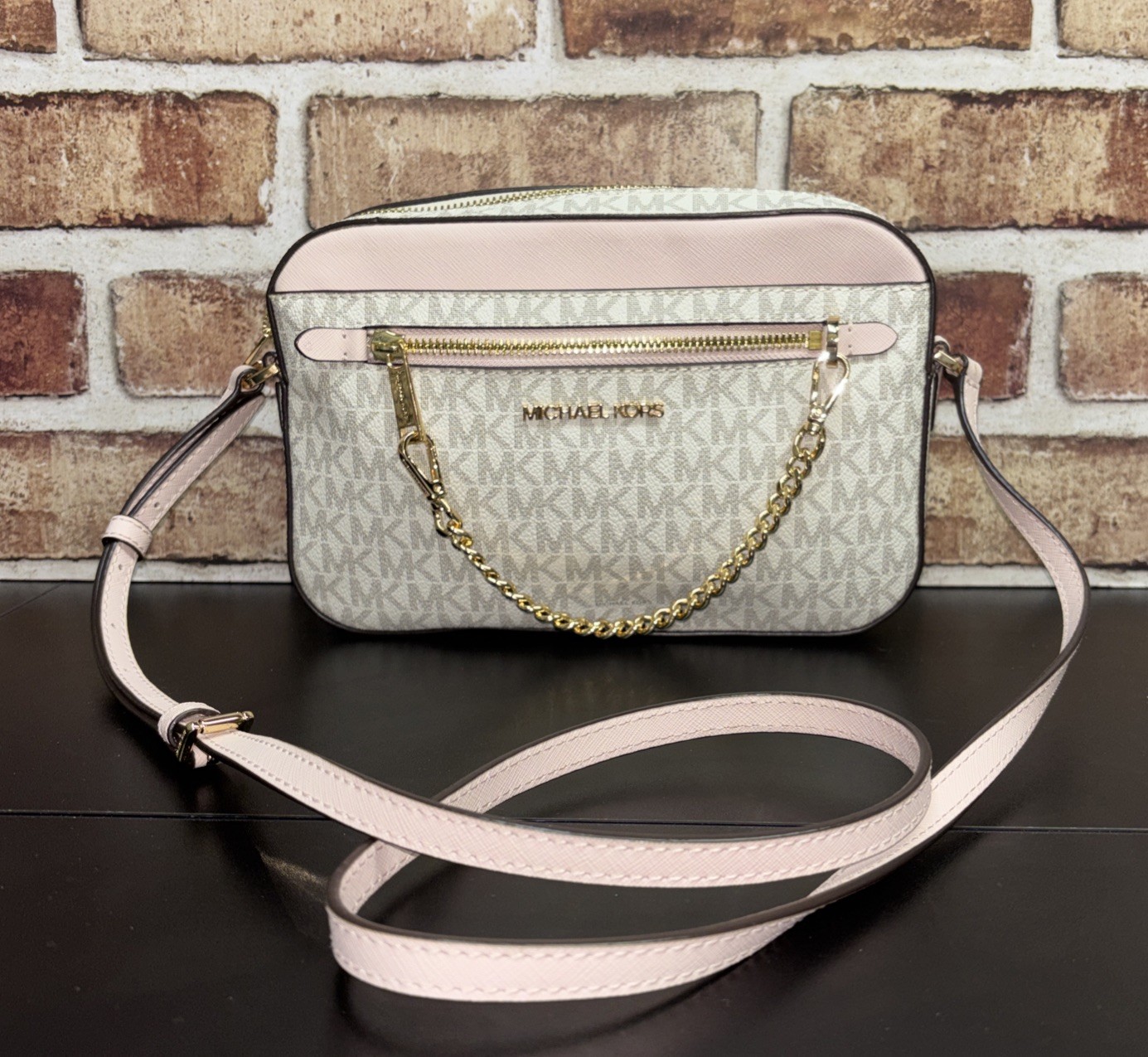 Michael Kors Jet Set East West Zip Chain Crossbody Bag